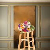 Aperturee - Abstract Golden Gypsum Line Wall Photo Backdrop